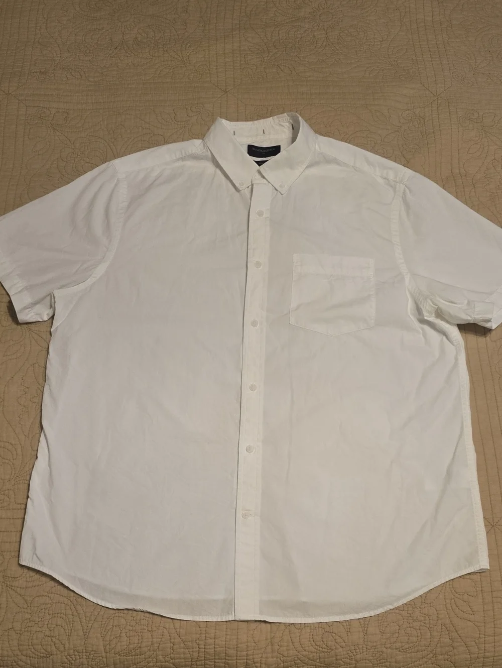 Banana Republic Men's White Slim Fit Button Down Casual Shirt XL